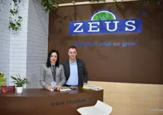 Christina Manossis and Antonis Ioannidis from Zeus, the company that exports kiwis from Greece.